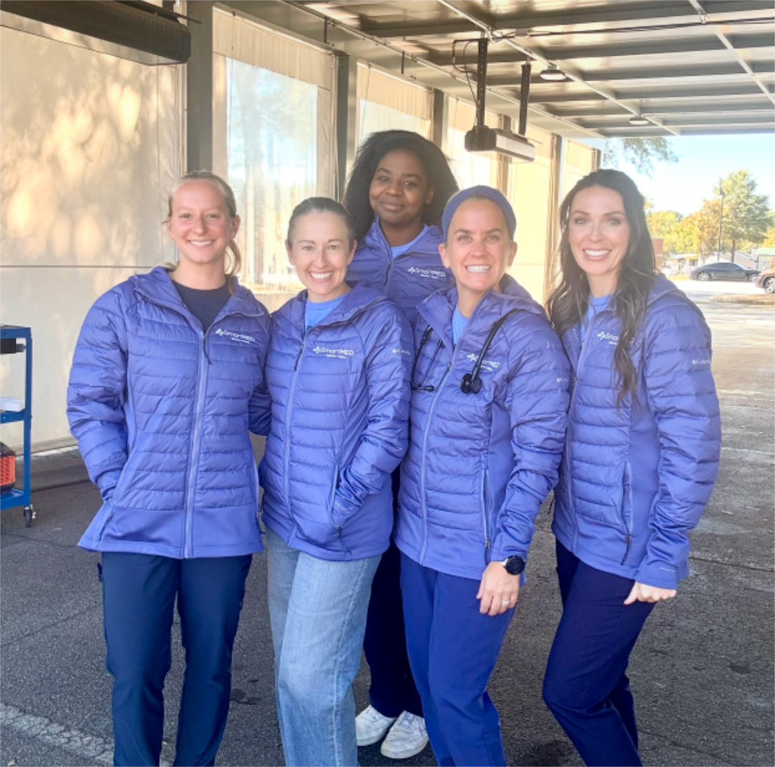 SmartMED team outside Roswell urgent care clinic